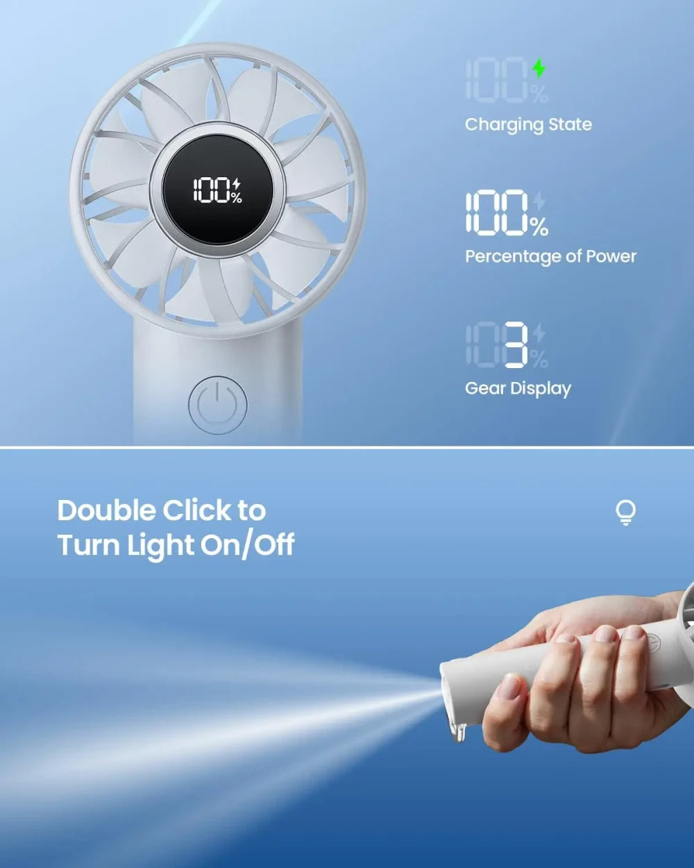 Rechargeable Handheld Personal Fan